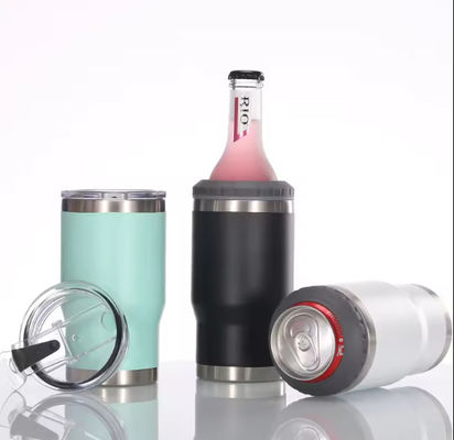 品質  14oz 3-in-1 Custom OEM Coffee Tumbler Mug Cola Holder Stainless Steel Beer Can Cooler 工場