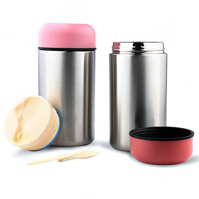 品質  350ml / 500ml Stainless Steel Insulated Lunch Box Nature Color High Food Safety 工場