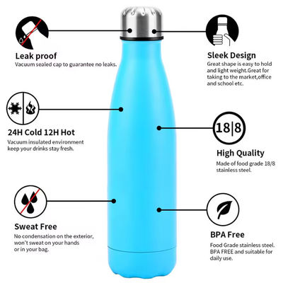 ホットセール 500ml ステンレス鋼 隔離真空水瓶 オーダーメイド鋼瓶